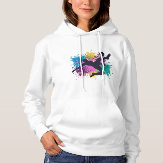 Soccer Grungy Colour Splashes Hoodie (Front)