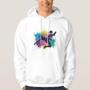 Soccer Grungy Colour Splashes Hoodie