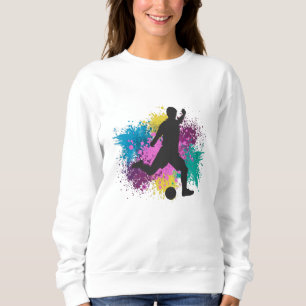 Soccer Grungy Colour Splashes Sweatshirt