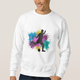 Soccer Grungy Colour Splashes Sweatshirt