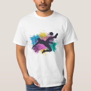 Soccer Grungy Colour Splashes T-Shirt