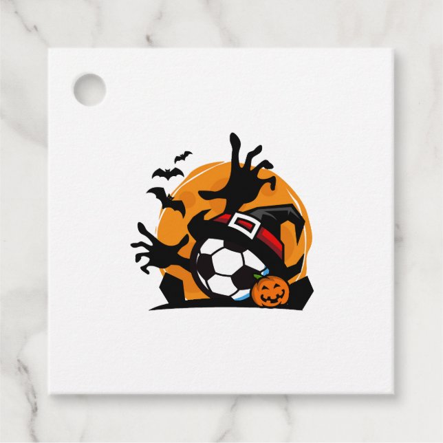Soccer Halloween Night  Favour Tags (Front)
