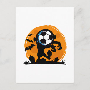 Soccer Halloween Night Postcard