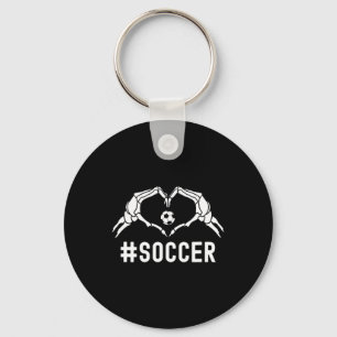 Soccer Halloween Skeleton Heart Sports Pride Key Ring