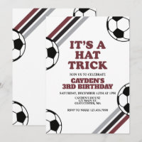 Soccer Hat Trick 3rd Birthday