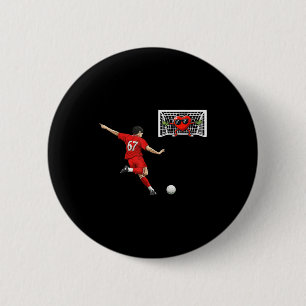 Soccer Heart Goalie 67 Funny Valentine Humor Footb 6 Cm Round Badge