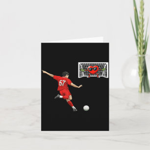 Soccer Heart Goalie 67 Funny Valentine Humor Footb Card
