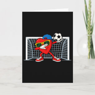 Soccer Heart Goalkeeper Footll Lover Boys Valentin Card