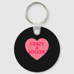 Soccer - Heart Love Valentines Day Personalized Ca Key Ring