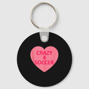 Soccer - Heart Love Valentines Day Personalized Ca Key Ring