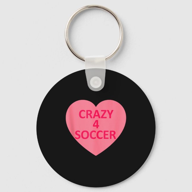 Soccer - Heart Love Valentines Day Personalized Ca Key Ring (Front)