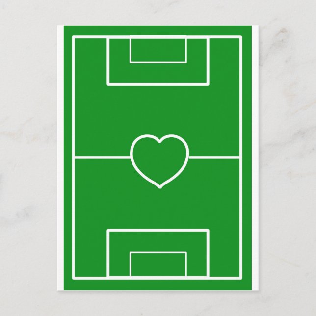 soccer,Heart Pitch.l love soccer Postcard (Front)