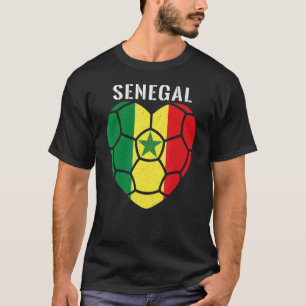 Soccer Heart Senegal Flag Football T-Shirt