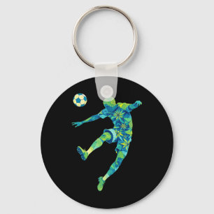 Soccer Heart Skeleton Ribs X-ray Sport Halloween C Key Ring