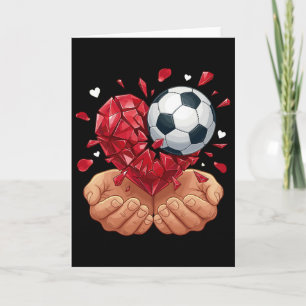 Soccer Heart Valentines Day  Card