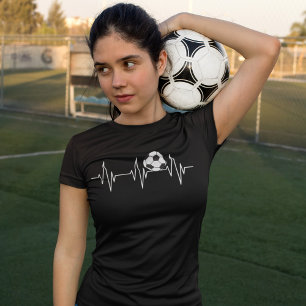 Soccer Heartbeat Ball Football Player Gift T-Shirt