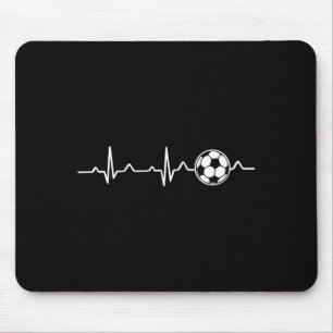 Soccer Heartbeat Football Tee Men,women Lover Foot Mouse Mat