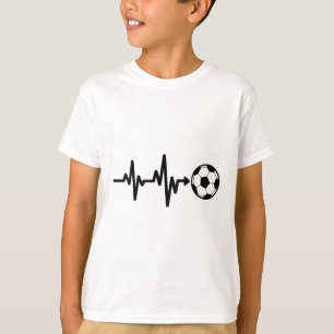 Soccer Heartbeat Footbyll Pulse Design T-Shirt