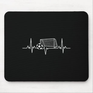 Soccer Heartbeat Footll Lovers Ll, Net Frequency G Mouse Mat