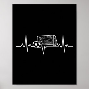 Soccer Heartbeat Footll Lovers Ll, Net Frequency G Poster