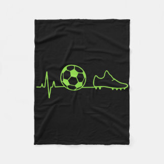Soccer Heartbeat Pulse Byll And Cleat Graphic Funn Fleece Blanket