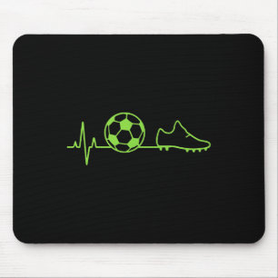 Soccer Heartbeat Pulse Byll And Cleat Graphic Funn Mouse Mat
