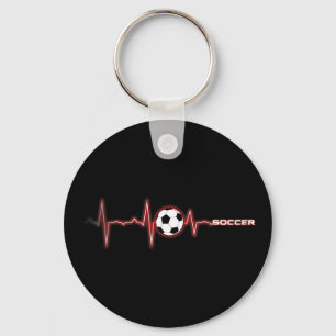 Soccer Heartbeat Shirt - Soccer Ll Heartbeat  Key Ring