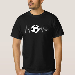 Soccer Heartbeat, Soccer Ball Heartbeat T-Shirt