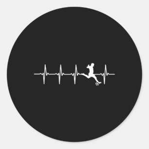 Soccer Hebeat For Soccer Players Classic Round Sticker