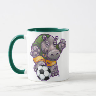 Soccer Hippo Mugs