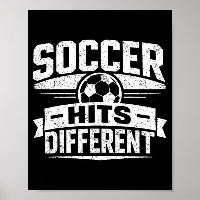 Soccer Hits Different Vintage  Poster (Front)