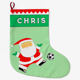 Soccer Holiday Gift Large Christmas Stocking