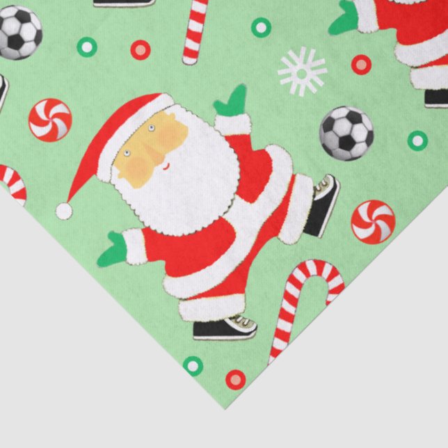 Soccer Holiday Gift Tissue Paper (Detail)