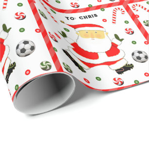 Soccer Holiday Gift wrapping paper