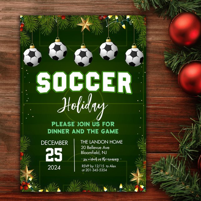 Soccer Holiday Party Invitation (Creator Uploaded)