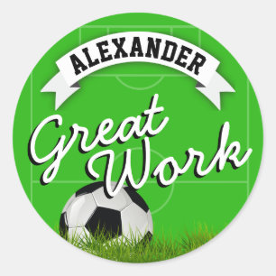 Soccer Home Schooling Classic Round Sticker