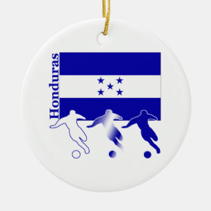 Soccer Honduras Ceramic Tree Decoration