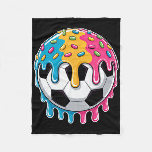 Soccer Ice Cream Boys Soccer Drip With Sprinkles S Fleece Blanket