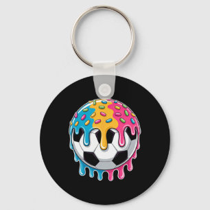 Soccer Ice Cream Boys Soccer Drip With Sprinkles S Key Ring