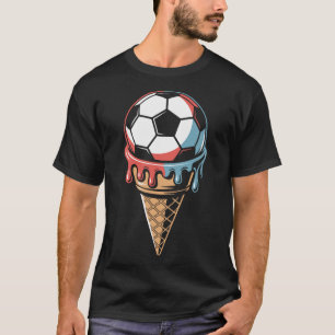 Soccer Ice Cream Cone Drippy Scoop _1 T-Shirt