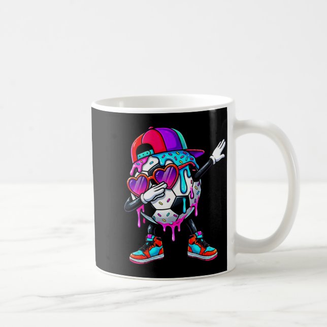 Soccer Ice Cream Drip Dabbing Sprinkles Srts Boys  Coffee Mug (Right)