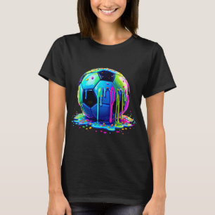Soccer Ice Cream Dripping For Boys Girls Kids  T-Shirt