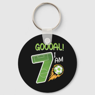 Soccer I'm 7 Years Old Boy Birthday Key Ring