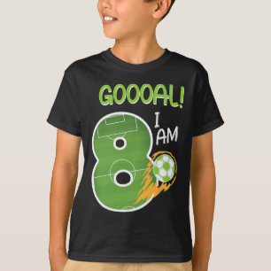 Soccer I'm 8 Years Old Boy Birthday T-Shirt