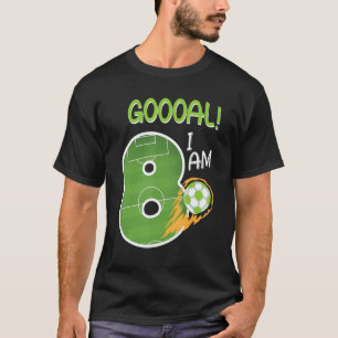 Soccer i'm 8 years old boy birthday T-Shirt