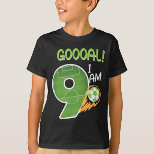 Soccer I'm 9 Years Old Boy Birthday  T-Shirt