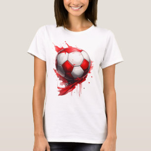 Soccer in Austrian flag colors, name T-Shirt