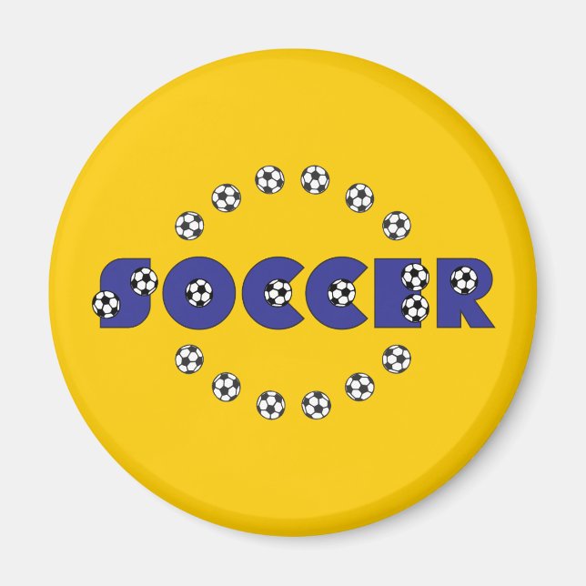 Soccer in Blue Magnet (Front)