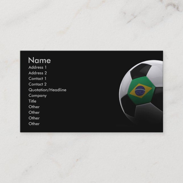 Soccer in Brazil Business Card (Front)