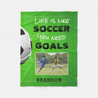 Soccer Inspirational Quote Photo Personalised